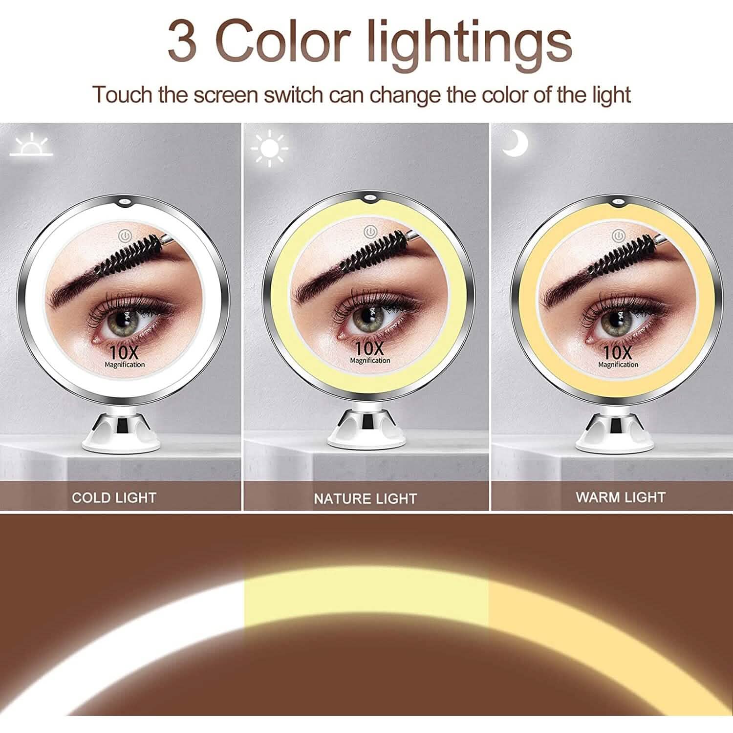10X Magnifying Makeup Mirror with Lights