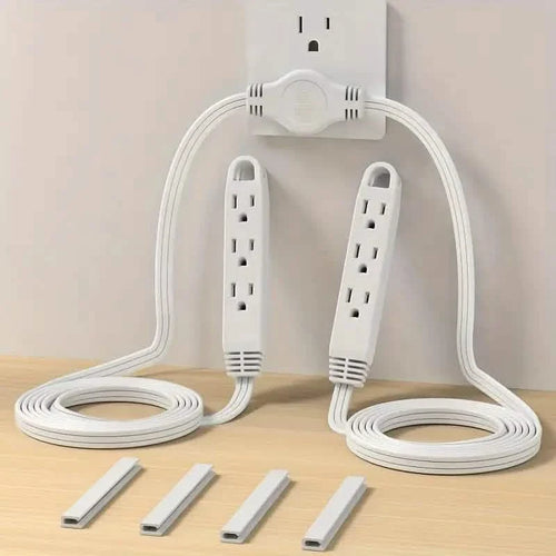 12-Foot Long Extension Cord Power Strip with 6 Feet on Each Side 13A 125V 1625W