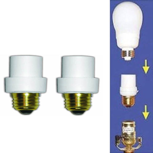 2-Pack:  Automatic Lamp Sensors Dusk Dawn Security Light Bulb Socket