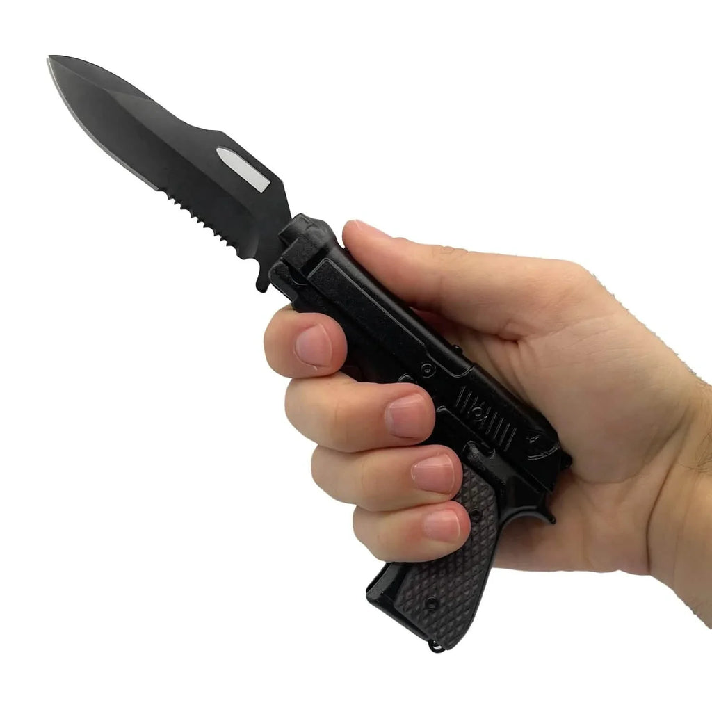 ElitEdge 4.75" Folding Pistol Knife with Holster