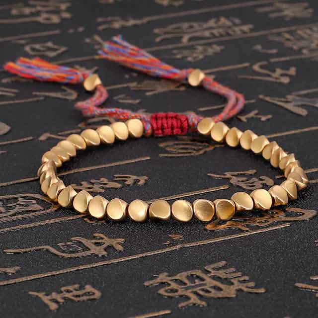 2-Pack: Handmade Copper Bead Bracelet