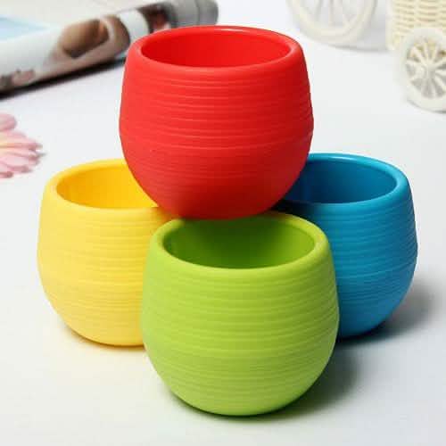 2-Pack: Plastic Plant Flower Pots