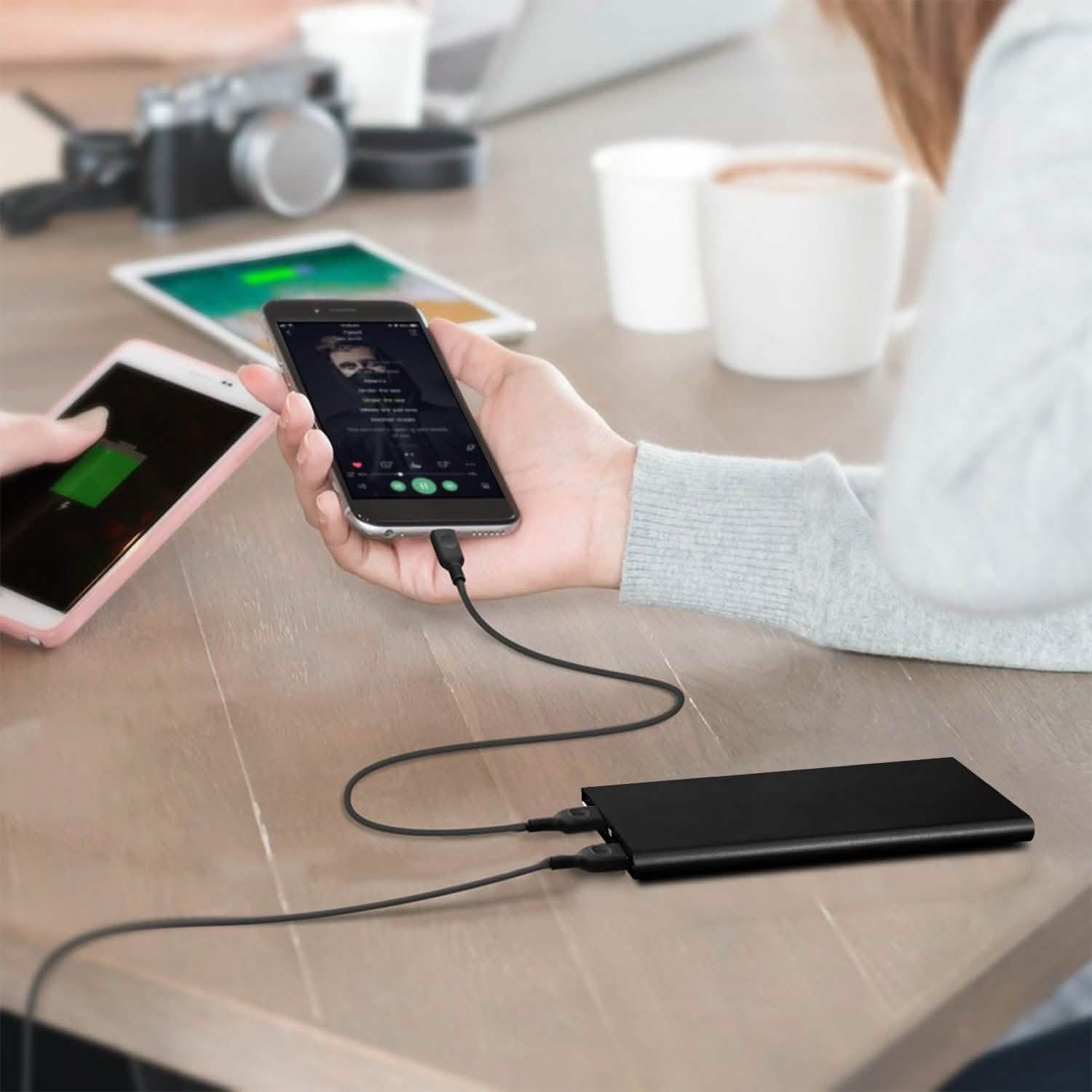 20000mAh Power Bank Ultra Thin External Battery Pack