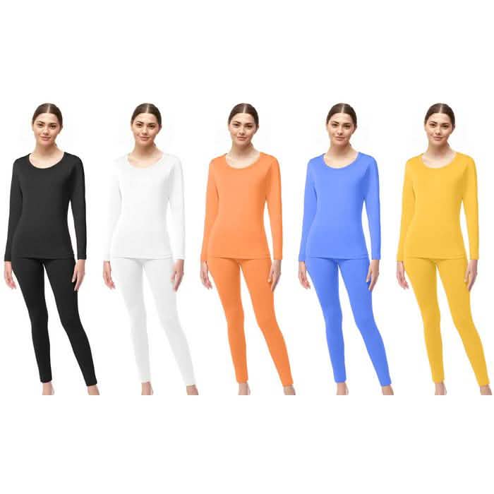 4-Piece Set: Women's Ultrasoft Microfiber Fleece Thermal
