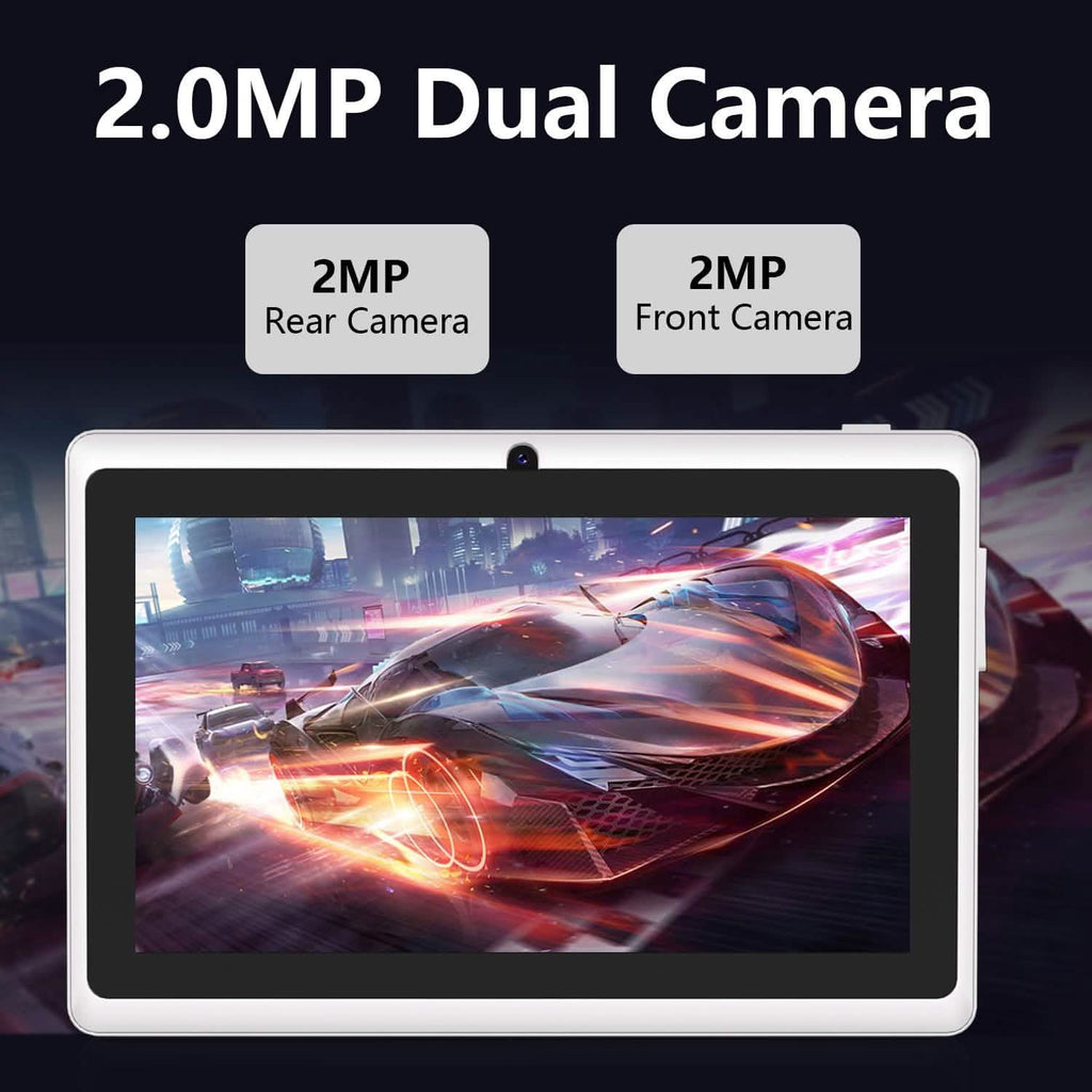Android Tablet – 7" LCD, 2GB RAM + 4GB Extension, 32GB Storage, Dual Cameras, Wi-Fi, GPS, USB Charging