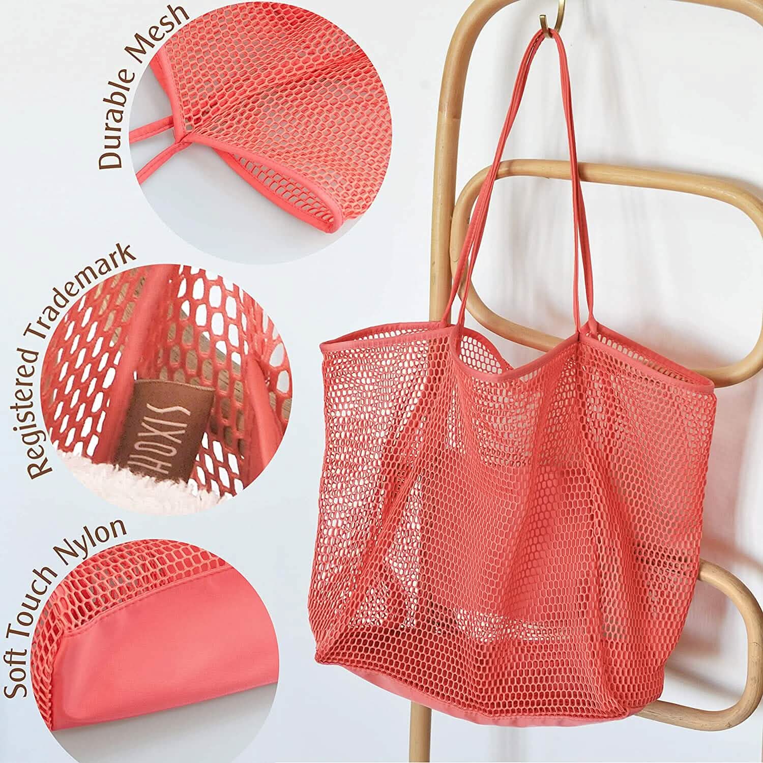 HOXIS Mesh Beach Tote Women's Shoulder Bag