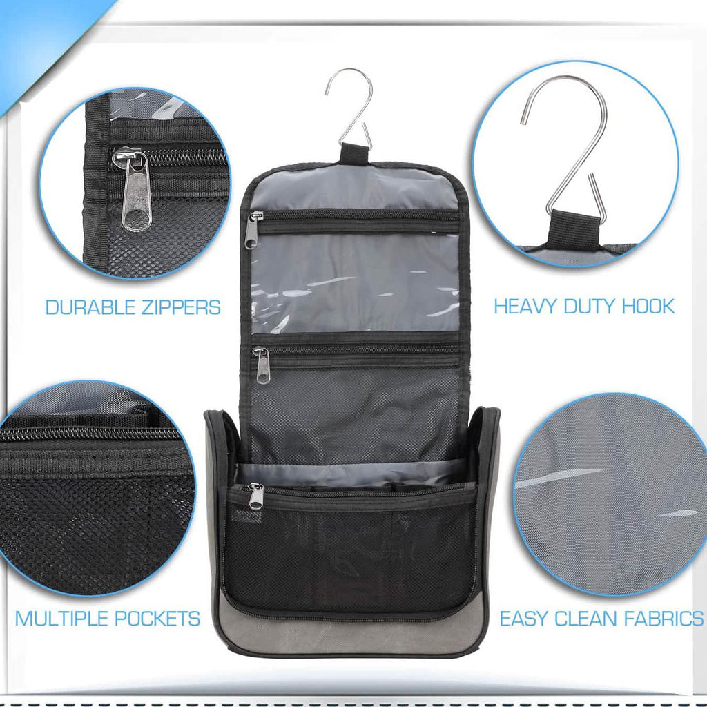Lewis N. Clark Brushed Twill Hanging Toiletry Kit Bag