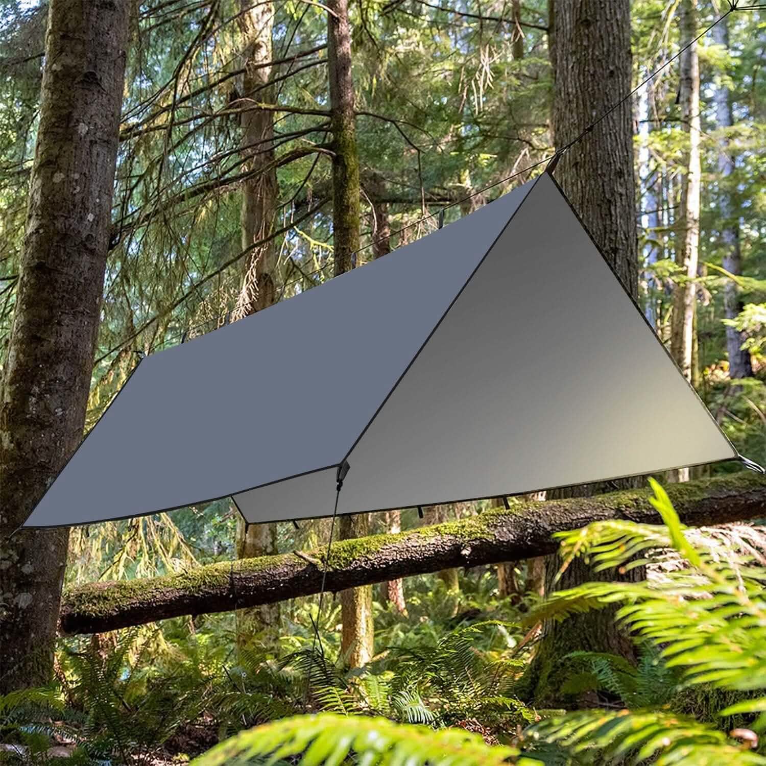 Waterproof Camping Tarp Kit Tent Canopy Awning Portable Rain Fly